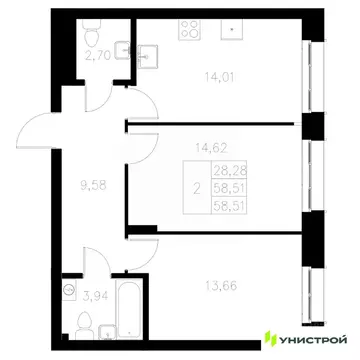 2-к кв. Татарстан, Казань Адмиралтейская Слобода мкр, Статум жилой ...