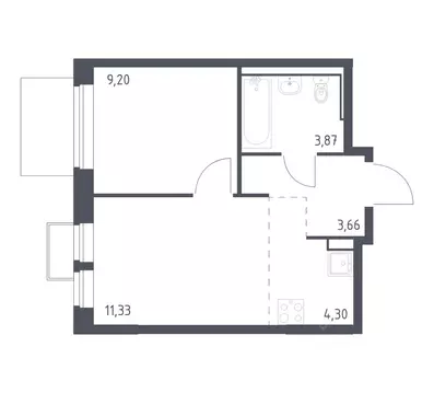 1-к кв. Москва Ленинградское ш., 229Бк2 (32.36 м)