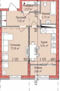 1-к кв. Чеченская республика, Грозный ул. Ризвана Исаевича Гайдабаева, ...