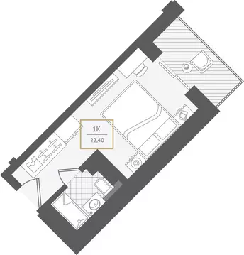 Квартира-студия: Адлер, улица Ленина, 280А (22.9 м)