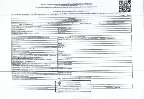 Свободной планировки кв. Санкт-Петербург ул. Евдокима Огнева, 10К2 ...