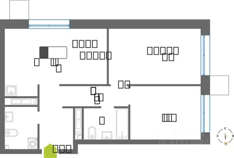 2-к кв. Московская область, Красногорск Чернево-2 мкр,  (60.5 м)