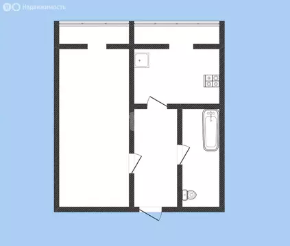 1-комнатная квартира: Черкесск, Октябрьская улица, 325Б (45.2 м)