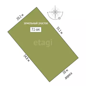 Участок в посёлок городского типа Богандинский, улица 60 лет Победы (7 ...