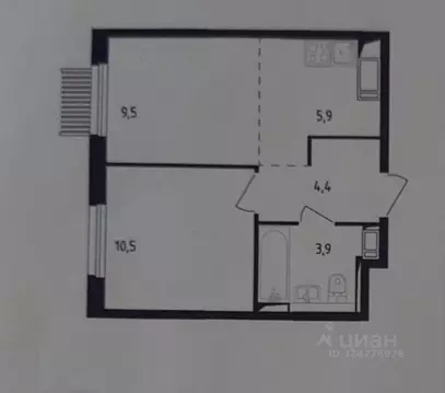 1-к кв. Московская область, Мытищи пер. 1-й Стрелковый, 5 (34.2 м)