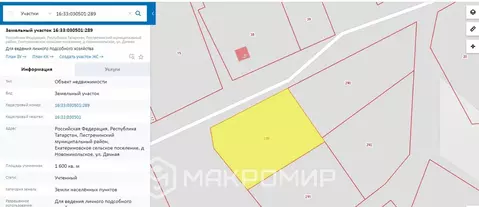 Участок в Татарстан, Пестречинский район, Екатериновское с/пос, д. ...