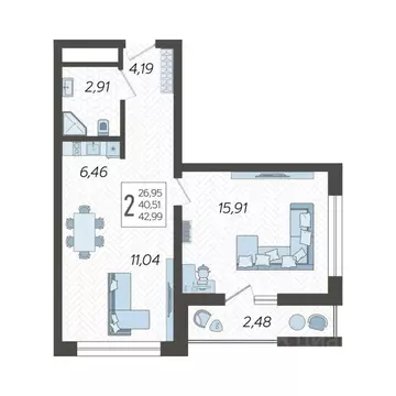 2-к кв. Краснодарский край, Сочи Бытха мкр, ул. Ясногорская, 16/2к4 ...