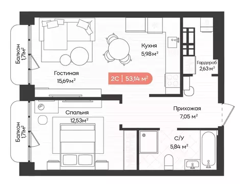 2-к кв. Новосибирская область, Новосибирск Ленинградская ул., 342 ...