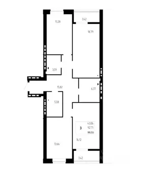 3-к кв. Волгоградская область, Волгоград бул. 30-летия Победы, 19В ...