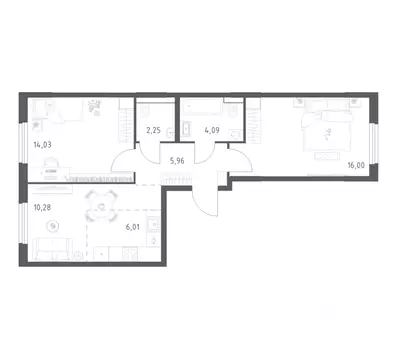 2-к кв. Башкортостан, Уфа ул. Минигали Губайдуллина, 8к9 (58.62 м)