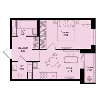 1-к кв. Ленинградская область, Всеволожский район, Заневское городское ...