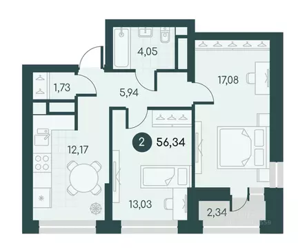 2-к кв. Курганская область, Курган Малиновые высоты жилой комплекс ...