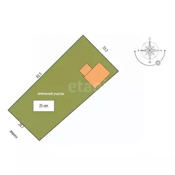 Дом в Мордовия, Лямбирский район, с. Первомайск Садовая ул., 3 (80 м)