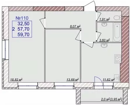 2-к кв. Ярославская область, Ярославский муниципальный округ, пос. ...