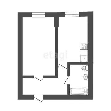 1-комнатная квартира: Ульяновск, улица Радищева, 156 (30.5 м)