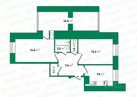 2-к кв. Кировская область, Киров Октябрьский просп., 124 (60.0 м)