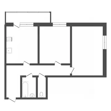 2-к кв. Тюменская область, Тюмень Таврическая ул., 9к1 (62.9 м)