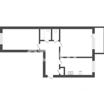 2-к кв. Тюменская область, Тюмень Тарманы мкр, ул. Малышева, 22 (42.3 ...