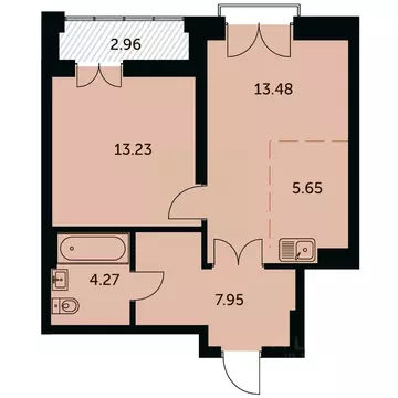 2-к кв. Новосибирская область, Новосибирск ул. Шевченко, 19/1к3 (46.08 ...