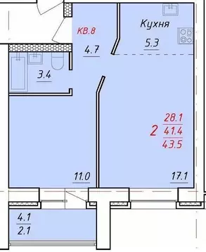 2-к кв. Алтайский край, Новоалтайск Индустриальная ул., 18А (43.5 м)