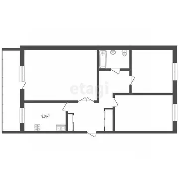 3-к кв. Вологодская область, Череповец ул. Космонавта Беляева, 41 ...