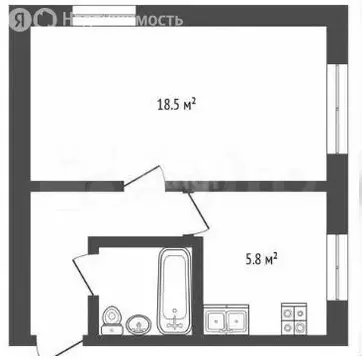 Квартира-студия: Ярославль, улица Блюхера, 86/9 (21.8 м)