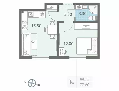 1-комнатная квартира: Ленинградская область, Всеволожское городское ...