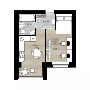 1-к кв. Ярославская область, Ярославль проезд 2-й Брагинский, 22 ...