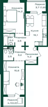 2-к кв. Алтай, Майминский район, с. Майма Алтайская ул., 2к3 (64.1 м)