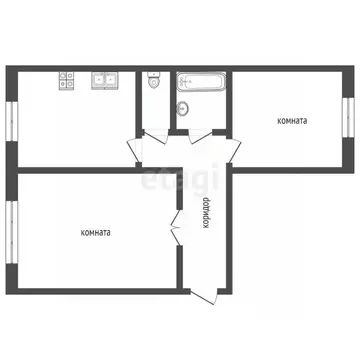 2-к кв. Ямало-Ненецкий АО, Муравленко ул. Муравленко, 50 (50.8 м)