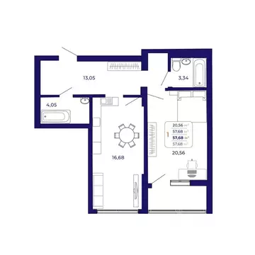 1-к кв. Башкортостан, Уфа Затон-Восточный жилрайон, Паруса жилой ...