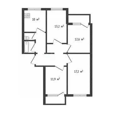 4-к кв. Белгородская область, Белгород ул. Щорса, 45а (82.9 м)