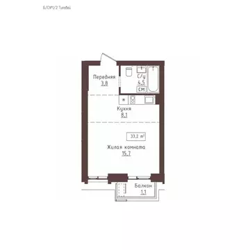 1-к кв. Алтайский край, Барнаул ул. Папанинцев, 155 (33.2 м)