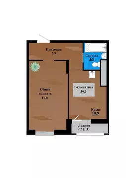 1-к кв. Забайкальский край, Чита просп. Маршала Жукова (40.0 м)