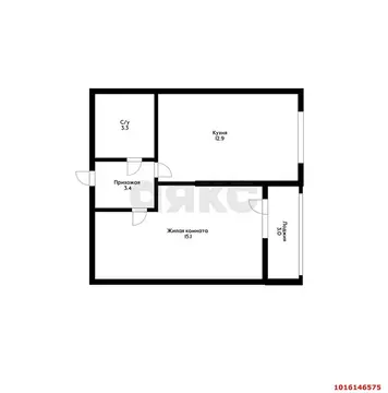 1-комнатная квартира: Краснодар, улица Ивана Беличенко, 97 (34.8 м)