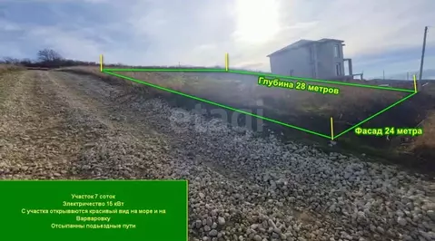 Участок в Краснодарский край, Анапа муниципальный округ, с. Варваровка ...