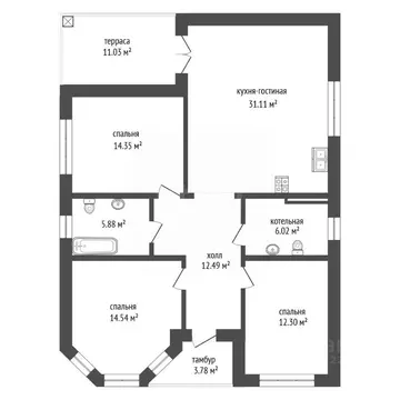 Дом в Башкортостан, Стерлитамакский район, Красноярский сельсовет, с. ...