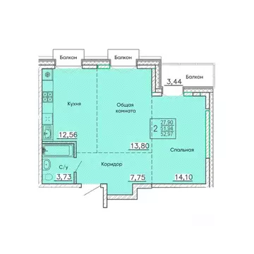 2-к кв. Бурятия, Улан-Удэ Энергетик мкр,  (52.97 м)