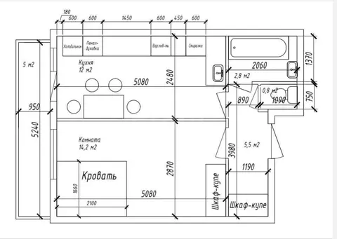 1-комнатная квартира: Мурино, Охтинская аллея, 4 (35 м)