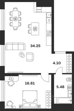 1-к кв. Тульская область, Тула ул. Болотникова, 4 (60.64 м)