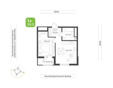 1-к кв. Свердловская область, Екатеринбург Уктус жилрайон, Cемейный ...