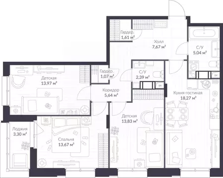 3-к кв. Ленинградская область, Сертолово Всеволожский район, Верен ...