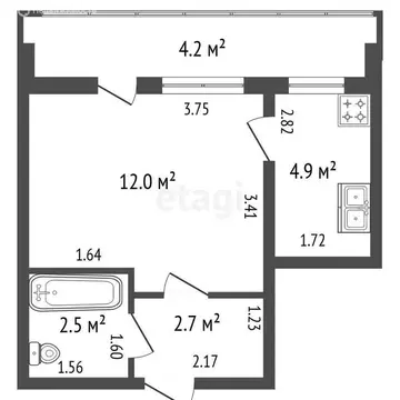 1-комнатная квартира: Санкт-Петербург, проспект Народного Ополчения, ...