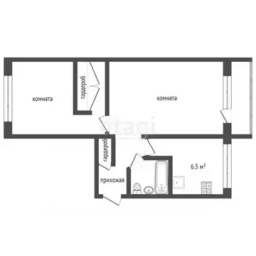 2-к кв. Ставропольский край, Кисловодск проезд Цандера (41.7 м)