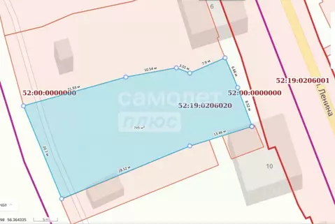 Участок в Нижегородская область, Бор ул. Ленина, 6 (7.53 сот.)