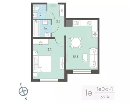1-комнатная квартира: Екатеринбург, жилой район Центральный, жилой ...