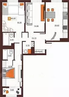 3-к кв. Оренбургская область, Оренбург Северный жилрайон, Фамильные ...