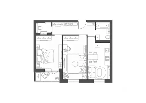 2-к кв. Волгоградская область, Волгоград Квартал жилой комплекс (57.01 ...