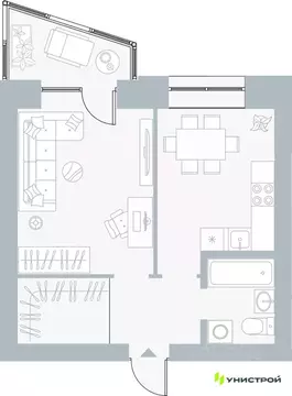 1-к кв. Пермский край, Пермь Рионская ул., 4А (39.44 м)