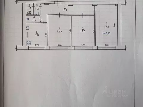 3-к кв. Севастополь ул. Горпищенко, 44 (64.5 м)